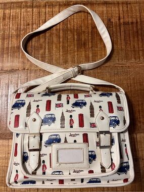 White London Print Crossbody Satchel